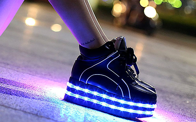 led platform sneakers