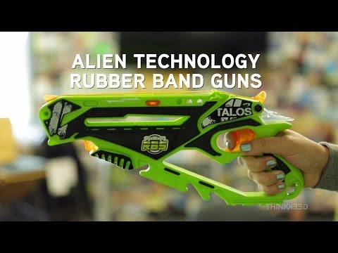 Alien Technology Rubber Band Guns from ThinkGeek