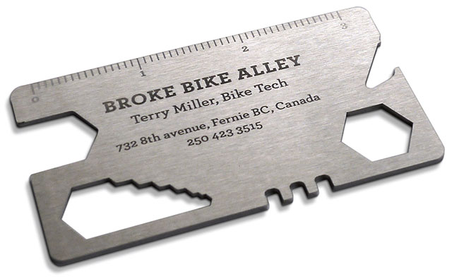 Broke Bike Alley, Bike Repair Cool Tool Card // 255 Creative & Unique Business Cards Design Inspiration & Ideas