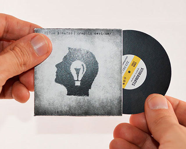 CD Album Business Card // 255 Creative & Unique Business Cards Design Inspiration & Ideas