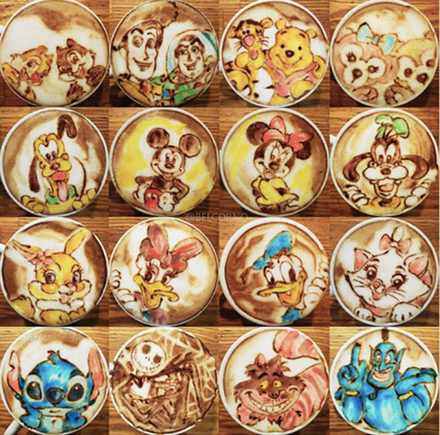 Disney Coffee Art Design // Creative 3D Coffee Latte Art Pictures, Images & Designs