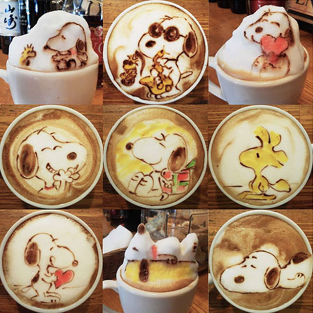 Snoopy Coffee Art Design // Creative 3D Coffee Latte Art Pictures, Images & Designs