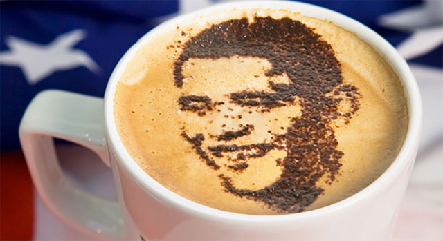 Obama Coffee Art Design // Creative 3D Coffee Latte Art Pictures, Images & Designs