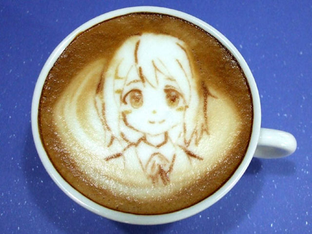 Manga Character Coffee Art Design // Creative 3D Coffee Latte Art Pictures, Images & Designs