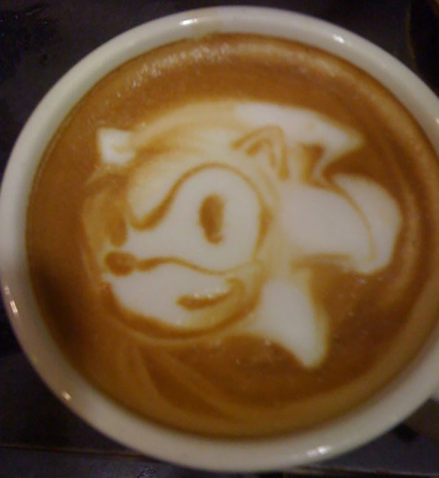 Sonic the Hedgehog Coffee Art Design // Creative 3D Coffee Latte Art Pictures, Images & Designs