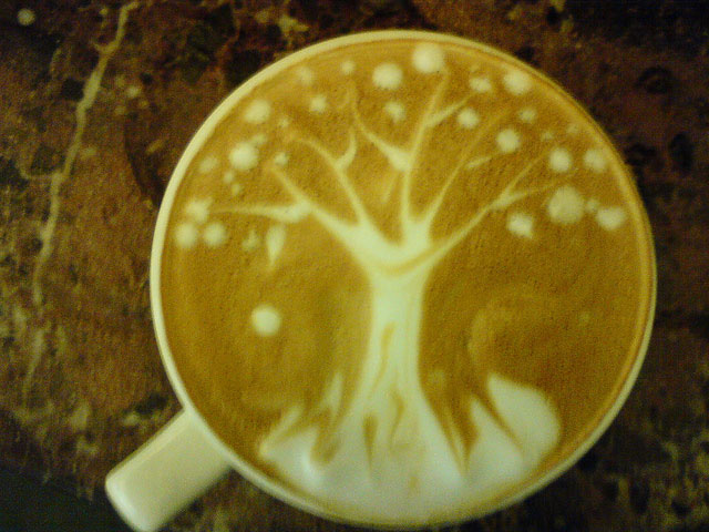 Genesis Tree Coffee Art Design // Creative 3D Coffee Latte Art Pictures, Images & Designs