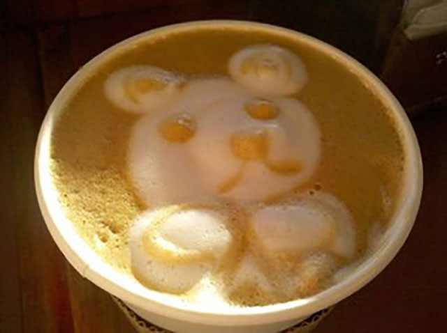 Foam Teddy Bear Coffee Art Design // Creative 3D Coffee Latte Art Pictures, Images & Designs