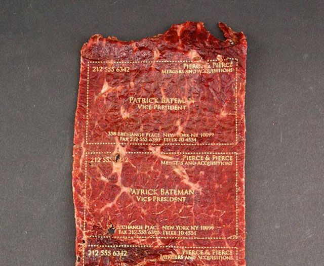 Cut & Give Beef Jerky Business Card // 255 Creative & Unique Business Cards Design Inspiration & Ideas