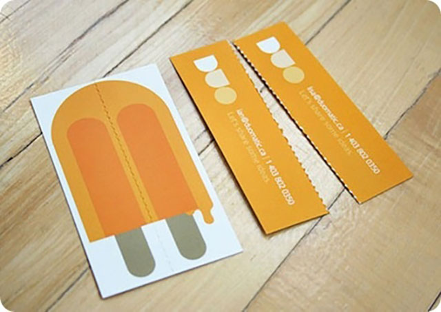 Duo Popsicle Business Card // 255 Creative & Unique Business Cards Design Inspiration & Ideas