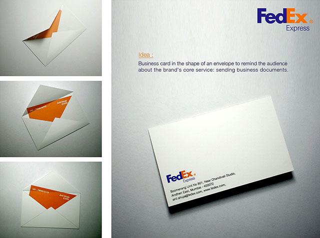 Fedex Envelope Business Card // 255 Creative & Unique Business Cards Design Inspiration & Ideas