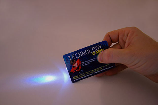 Tech Flashlight Business Card // 255 Creative & Unique Business Cards Design Inspiration & Ideas