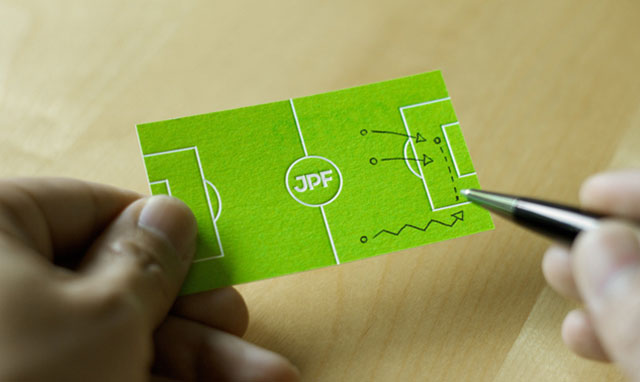 Fuzzy Football Coach's Business Card // 255 Creative & Unique Business Cards Design Inspiration & Ideas