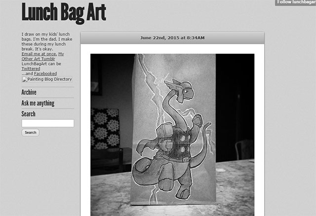 Sharpie Dad Lunch Bag Art Projects // Best Tumblr Illustration Blogs & Art Portfolio