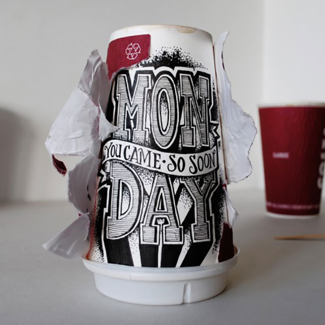 Monday : Starbucks Coffee Cup Art Sharpie // Best Tumblr Illustration Blogs & Art Portfolio