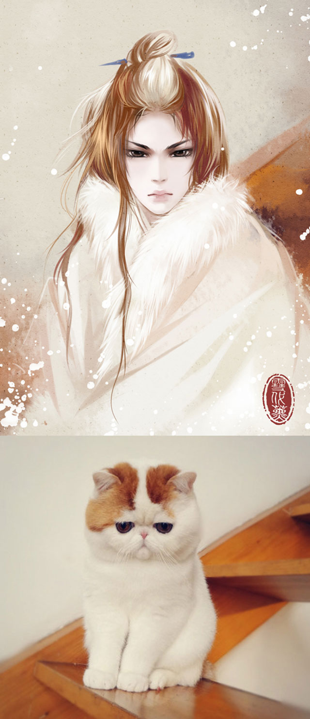 What Pets Would Look Like As People | Pets Looking Like Owners, by Chinese Artist Illustrations