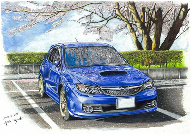 Japanese Neighborhood | Awesome Photorealistic Colored Pencil Drawings, by Ryota Hayashi