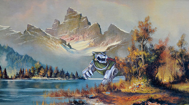 Thrift Store Paintings Altered & Improved For Sale, By Dave Pollot