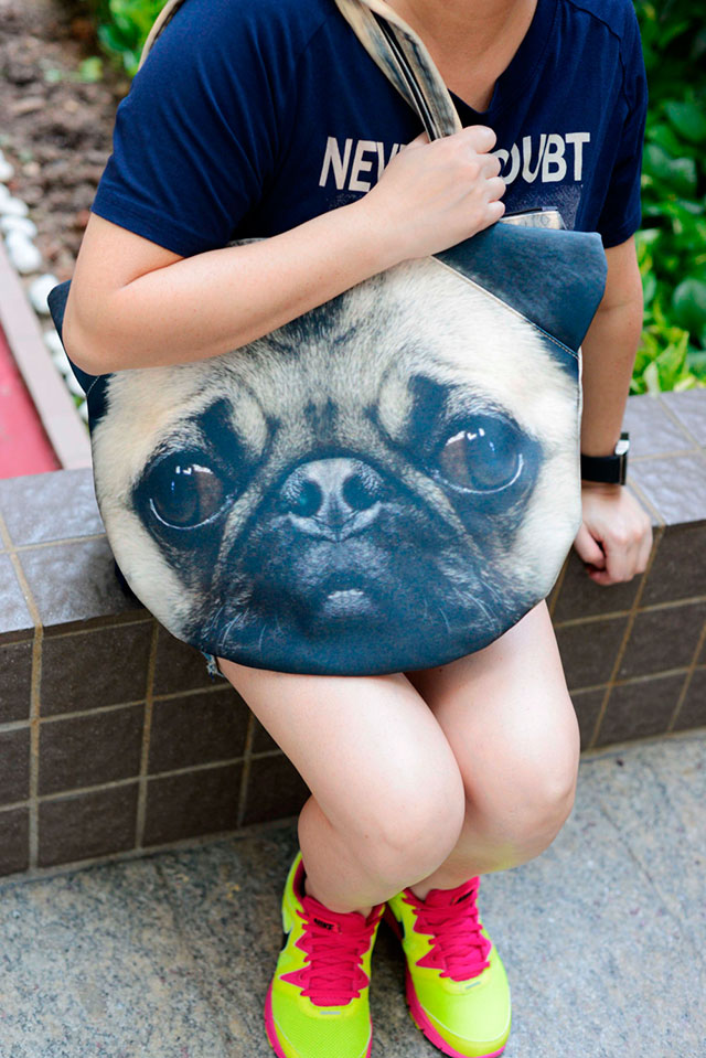 Pug Bag | Ladies Animal Shopping Bags With Face Prints
