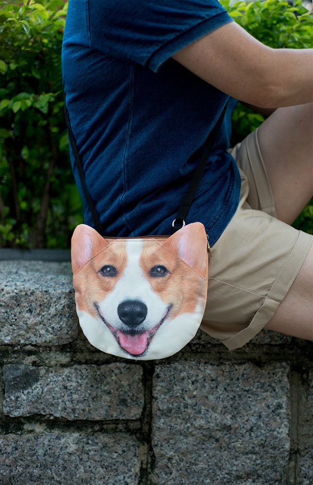 3D Cute Corgi Bag | Ladies Animal Shopping Bags With Face Prints
