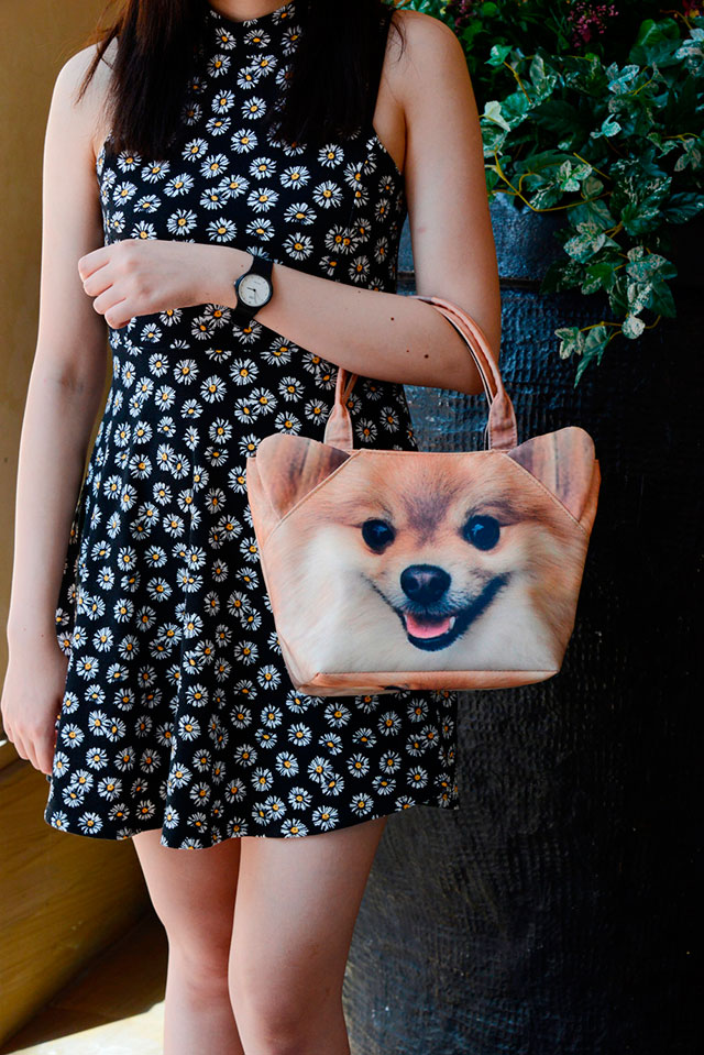 Cute 3D Pomeranian Bag | Ladies Animal Shopping Bags With Face Prints