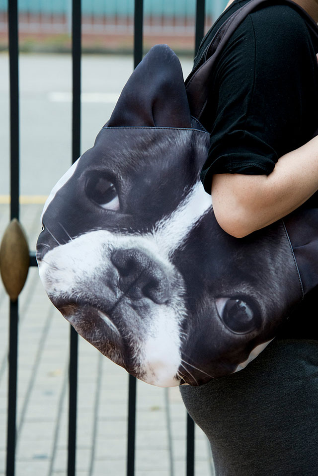 Boston Terrier Bag | Ladies Animal Shopping Bags With Face Prints