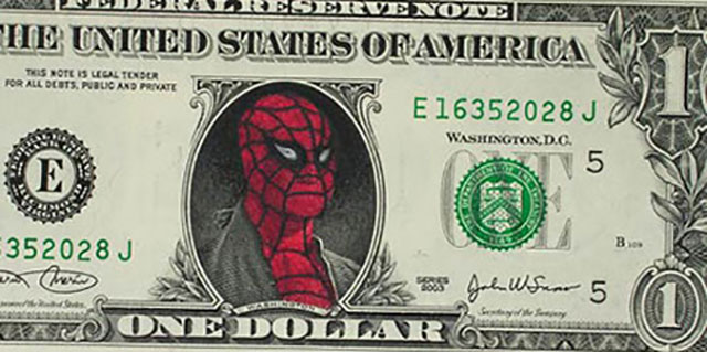 Spiderman Money | One Dollar Bill Art by Ivan Duval and Jean Sebastien Ides