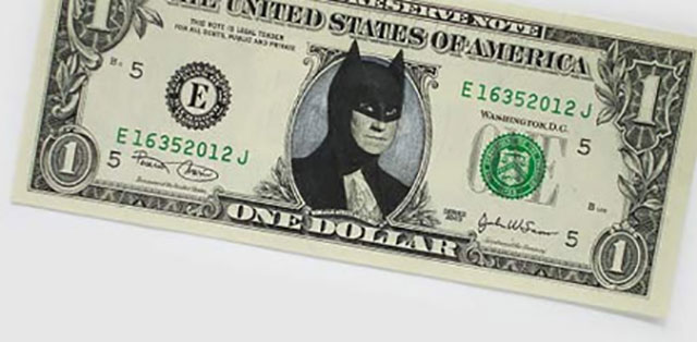 Batman Returns Money | One Dollar Bill Art by Ivan Duval and Jean Sebastien Ides