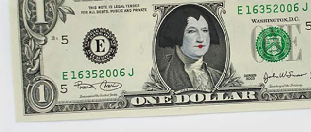 One Dollar Bill Art by Ivan Duval and Jean Sebastien Ides