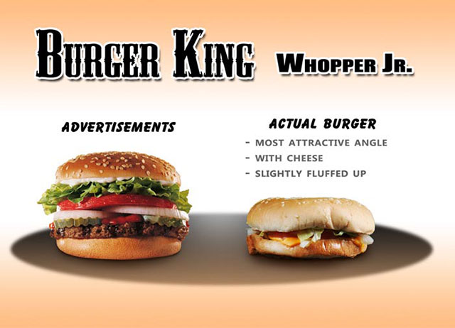 Burger King Whopper Jr. | Shocking Fast Food Comparison Pictures & Photos