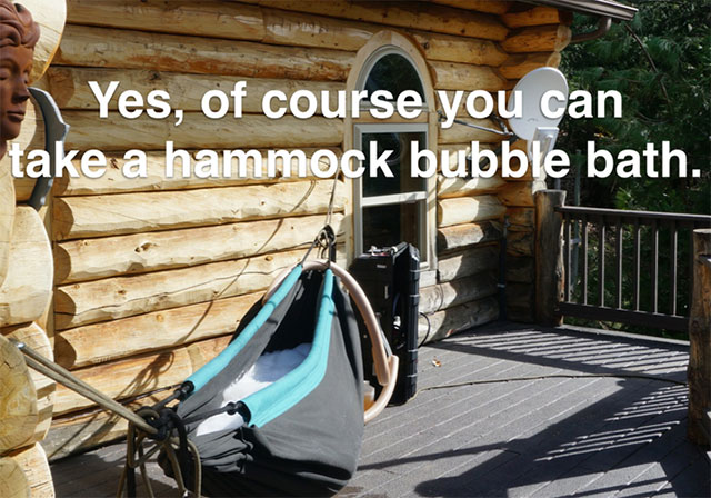 Bubble Bath Jacuzzi Hammock | Portable Hot Tub Hammock Swinging Pool