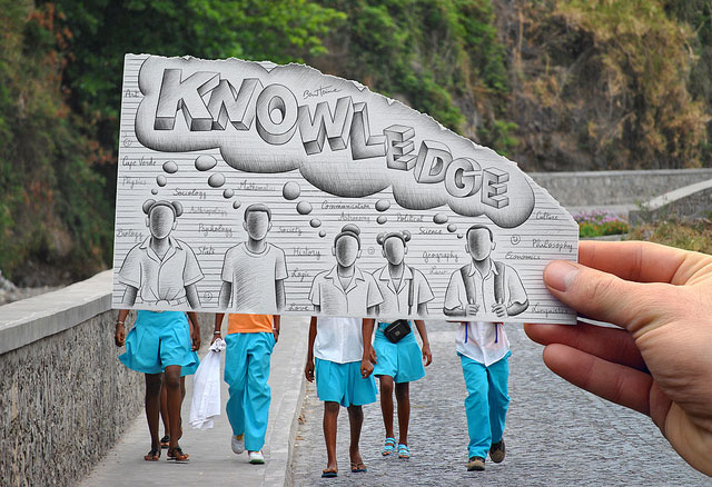 Students Knowledge Photo // Pencil Photography Drawing, Pencil vs Camera Ideas by Ben Heine