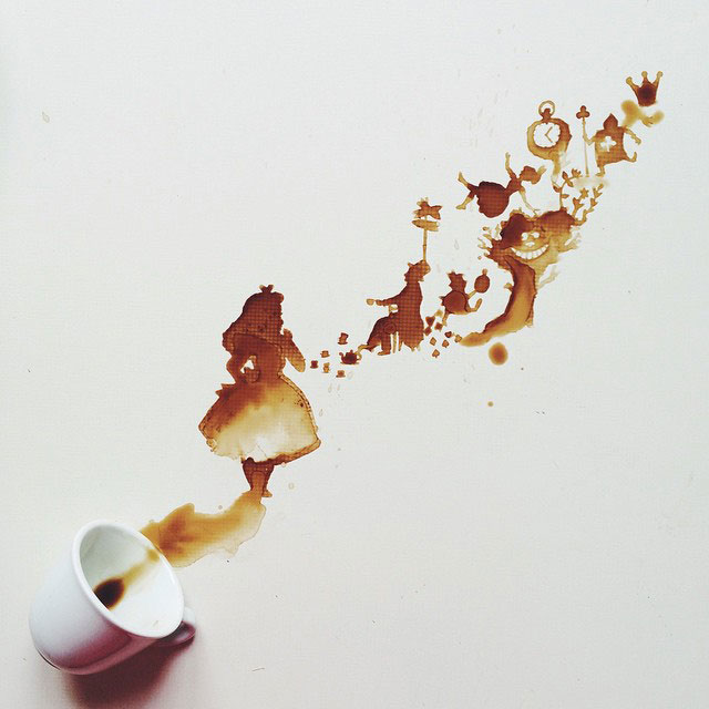 Disney Alice In Wonderland Coffee Artist | I Spilled Coffee Art Images, by Giulia Bernardelli