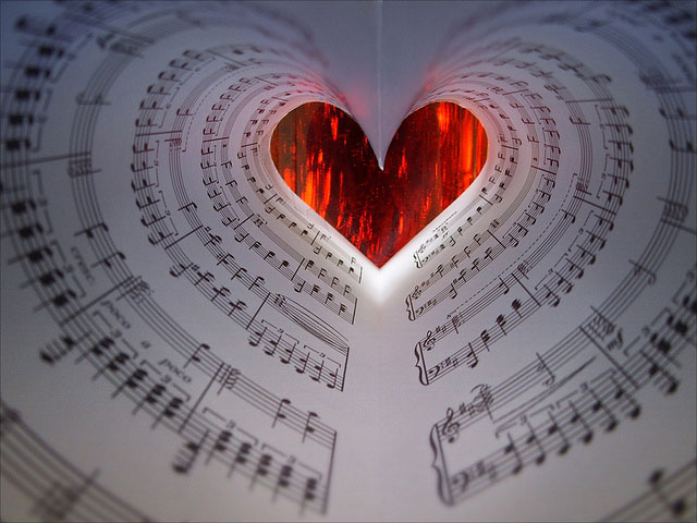 Hidden Musical Sheet Hearts | Unexpected Modern Hearts Photography