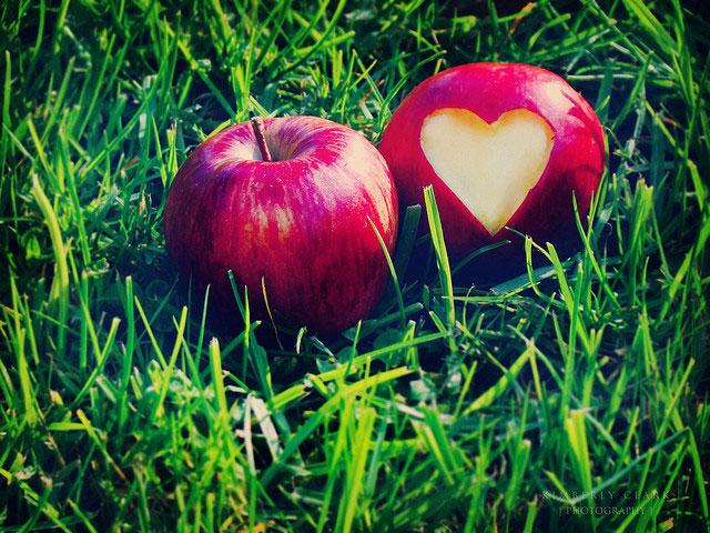 Hearts Within Apples | Unexpected Modern Hearts Photography