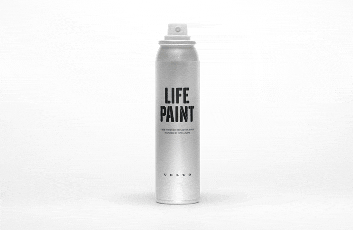 Volvo Life Paint | Volvo Invisible Spray Paint For Night Cyclists Safety