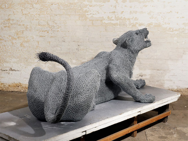 Wire Lion Sculpture Artwork | 10 Creative & Famous Lion Sculptures Outdoor Art