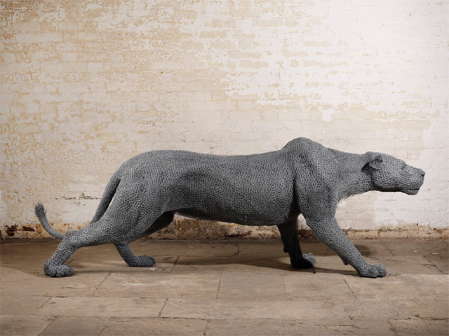 Wire Lion Sculpture Artwork | 10 Creative & Famous Lion Sculptures Outdoor Art