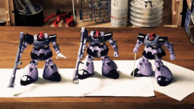 Transformers Gundam Fake Illusion | 23 Best Cool Optical Illusions Images (GIF) in 3D With Amazing Color