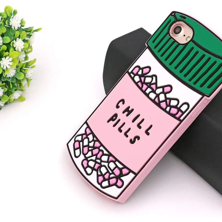 181 Coolest Creative iPhone Cases Make Your Phone Unforgettable Forever 166 Cute iPhone SE 2020/ SE 2022 Case, Chill Pills iPhone 6/ 6s/ 7/8 Case, Capsule Bottle Funny 3D Cartoon Soft Silicone Shockproof Cover | World's Cutest iPhone Cases For Girls, Ladies, Women