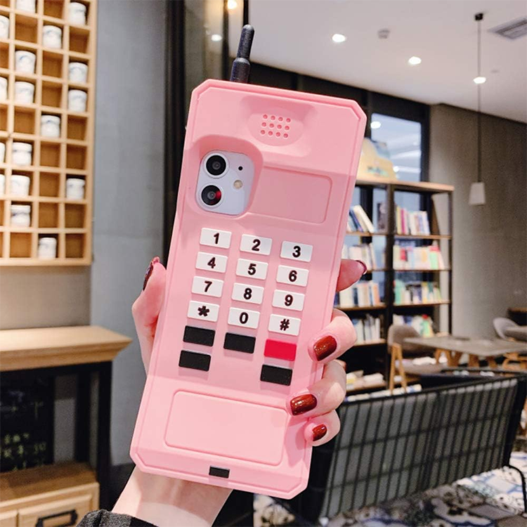 181 Coolest Creative iPhone Cases Make Your Phone Unforgettable Forever 91 Retro Brick Phone iPhone Case in Cute Pink & Black | World's Coolest And Most Unique Interesting iPhone Cases