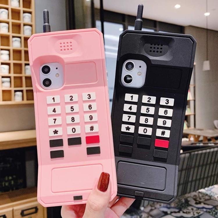 181 Coolest Creative iPhone Cases Make Your Phone Unforgettable Forever 93 Retro Brick Phone iPhone Case in Cute Pink & Black | World's Coolest And Most Unique Interesting iPhone Cases