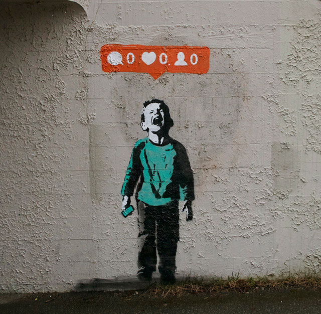 Nobody Likes Me | Social Media Street Art, a Sign Of The Times