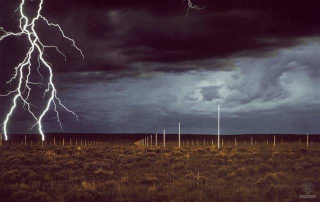The Lightning Fields | 10 Clever Artists Who Let Nature Do The Hard Work For Them