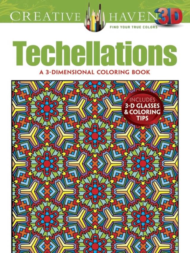 3-D Techellations Coloring Book, by John Wik | 10 Best Coloring Books For Adults, Stress Relief