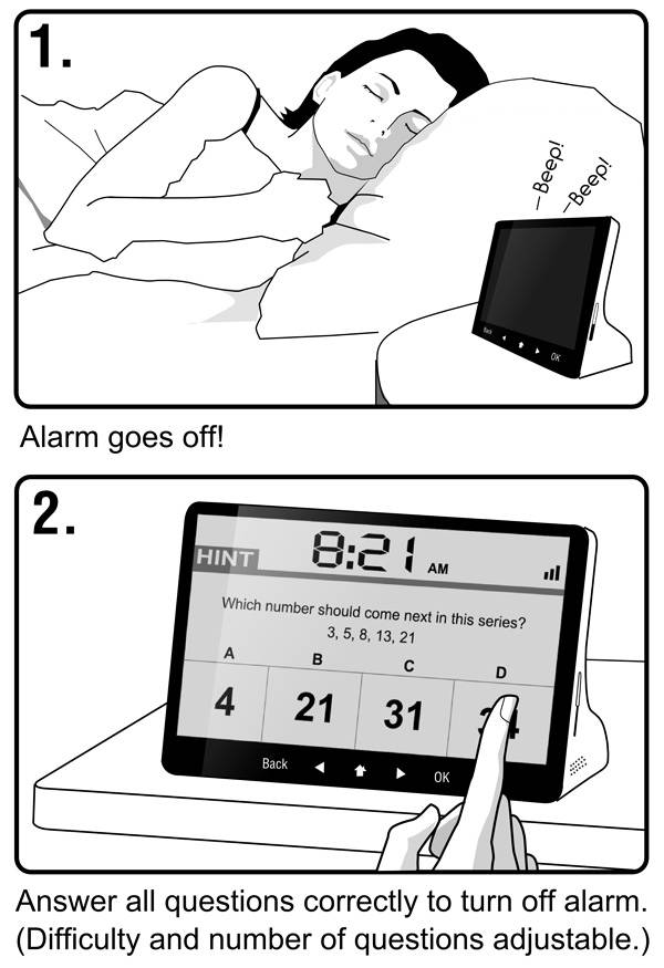 The Brain Teasers IQ Alarm Clock | 10 Best Cool Alarm Clocks For Heavy Sleepers