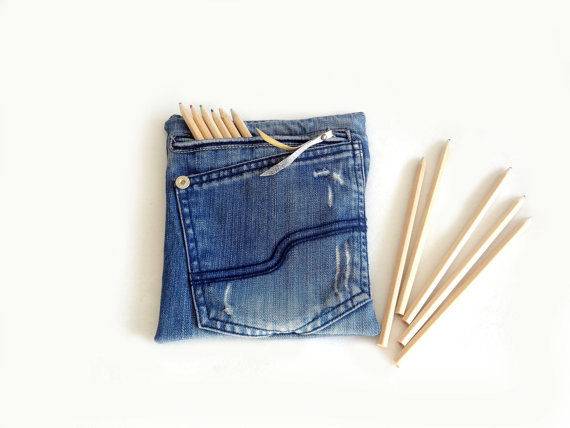 Jeans Denim Pencil Case Design // 10 Unique & Creative Pencil Cases Designs