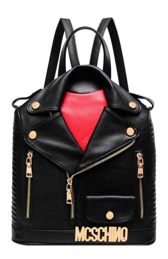Moschino Leather Bikers Jacket Backpack // 10 Most Unique & Unusual Backpacks
