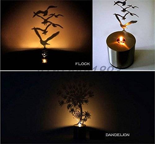 Trees & Birds Shadow Projection Candle Lights // 10 Cool & Creative Candle Designs For Love, Romance & Home Decor