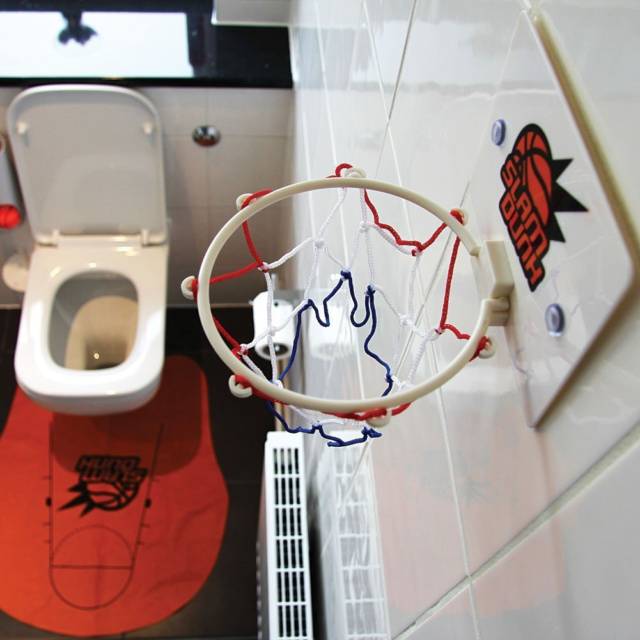 Novelty Toilet Bathroom Basketball Slam Dunk Game Set // 10 CREATIVE Bathroom Toilet Games You Can Play While Fighting Constipation
