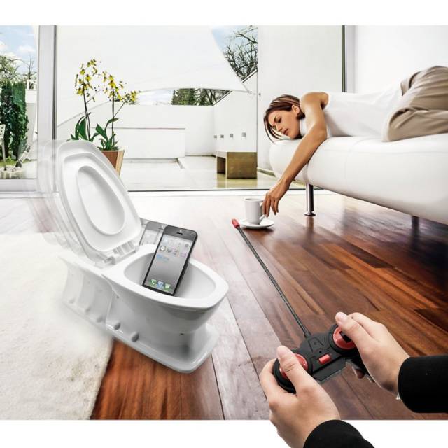 Radio Remote Control Toilet Bowl // 10 CREATIVE Bathroom Toilet Games You Can Play While Fighting Constipation